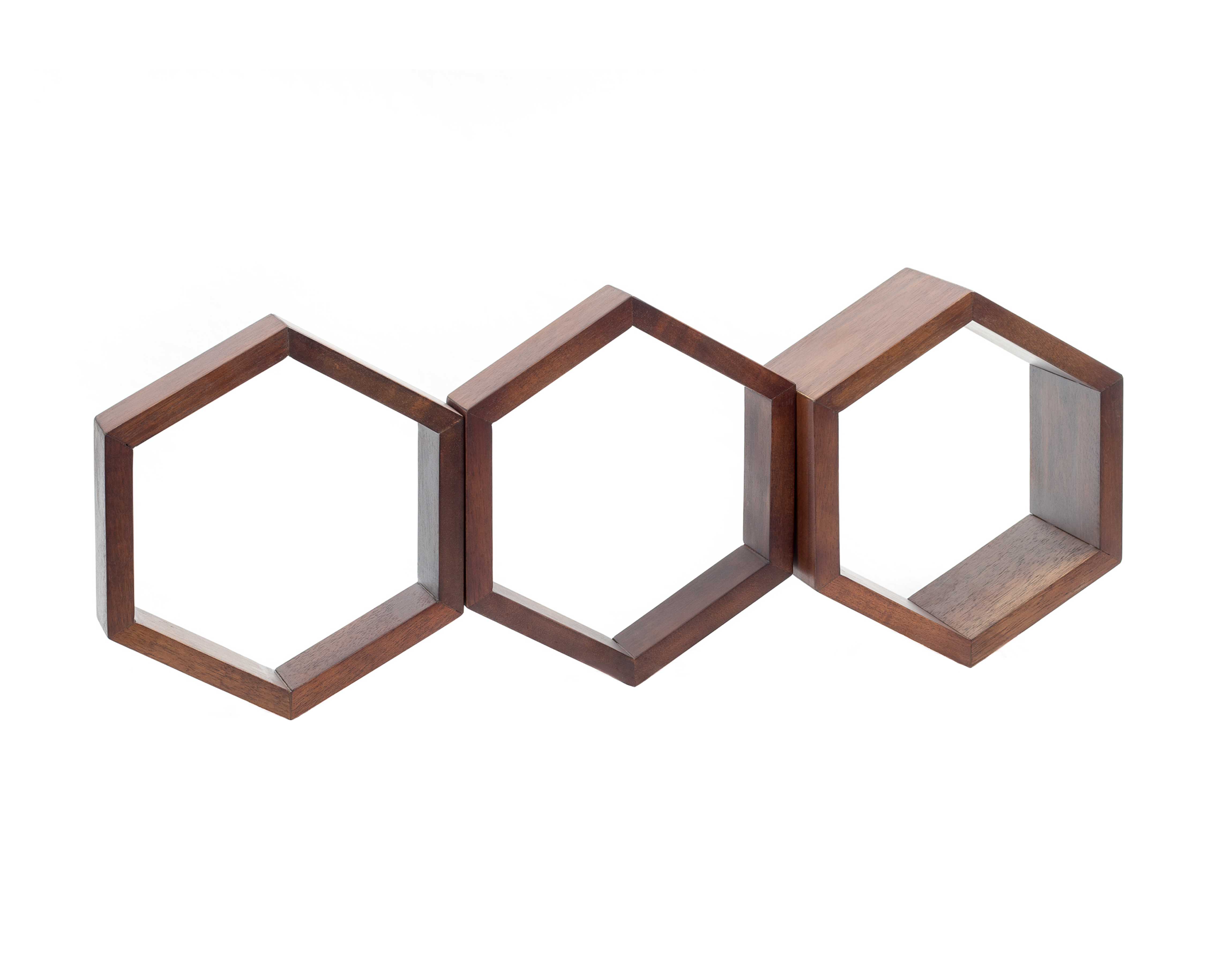 Juego de 3 Repisas Hexagonales